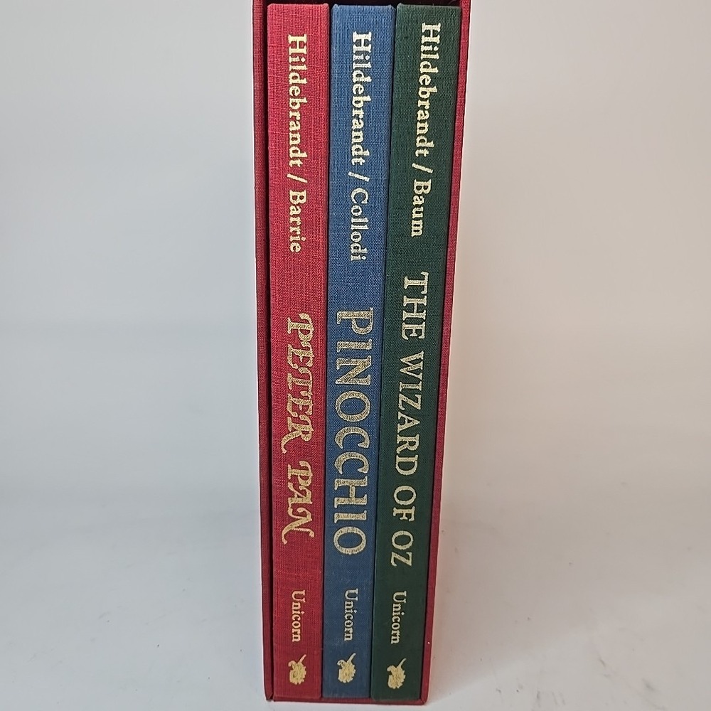 GREG‎ HILDEBRANDT SIGNED WIZARD OF OZ PINOCCHIO PETER PAN SET SLIPCASE 1987 RARE